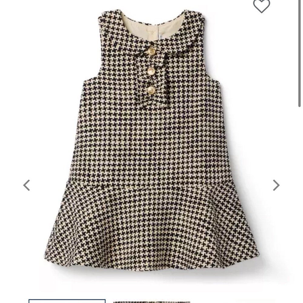 Janie and Jack Houndstooth Tweed Dropwaist Dress